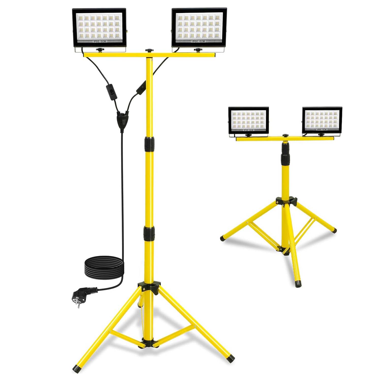 Camping Cooking Tripod - LED Work Light with Stand Adjustable
