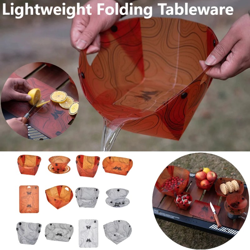 Camping Cooking Pack - Foldable Camping Tableware Portable Bowl Dinner