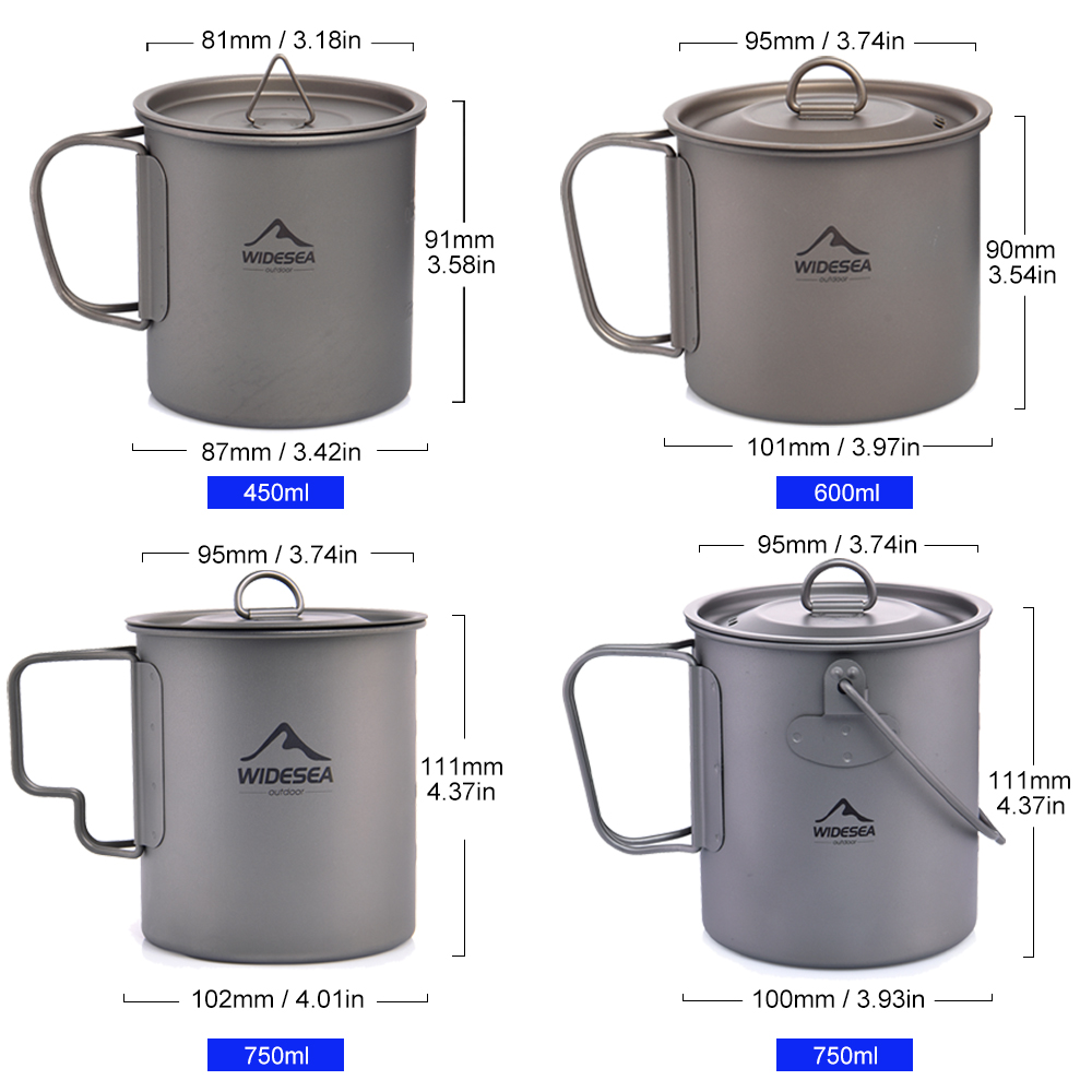Widesea Camping Mug Titanium C - Camping Cooking All In One 评论和价格