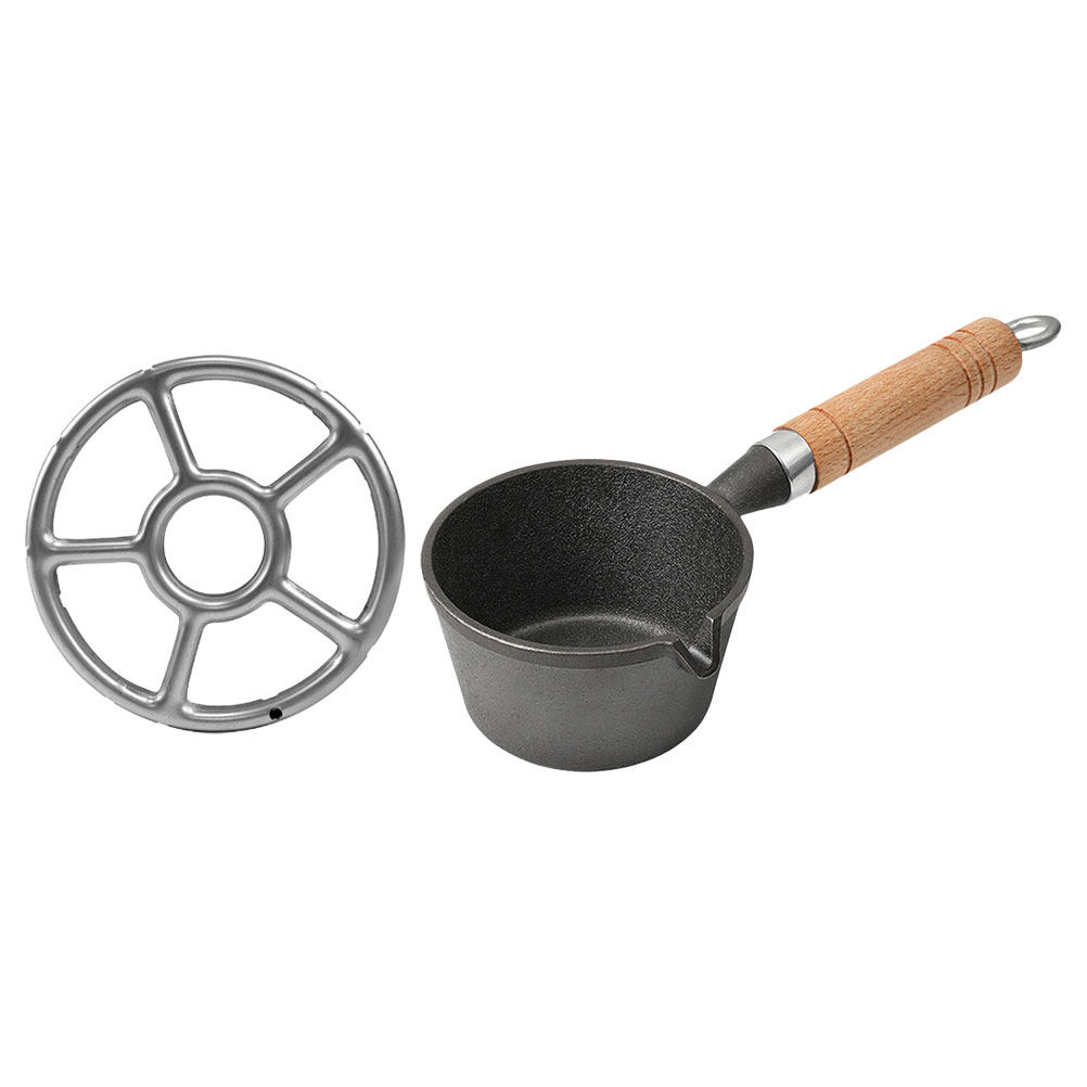 Mini Cast Iron Saucepan Style  - Camping Cooking Flat Top 评论和价格