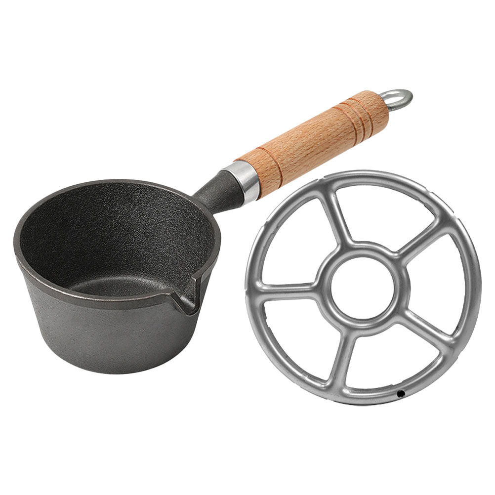 Mini Cast Iron Saucepan Style  - Camping Cooking Flat Top 评论和价格