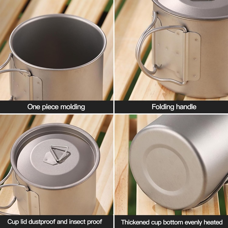 Titanium Camping Mug with Fold - Camping Cooking Backpack 评论和价格
