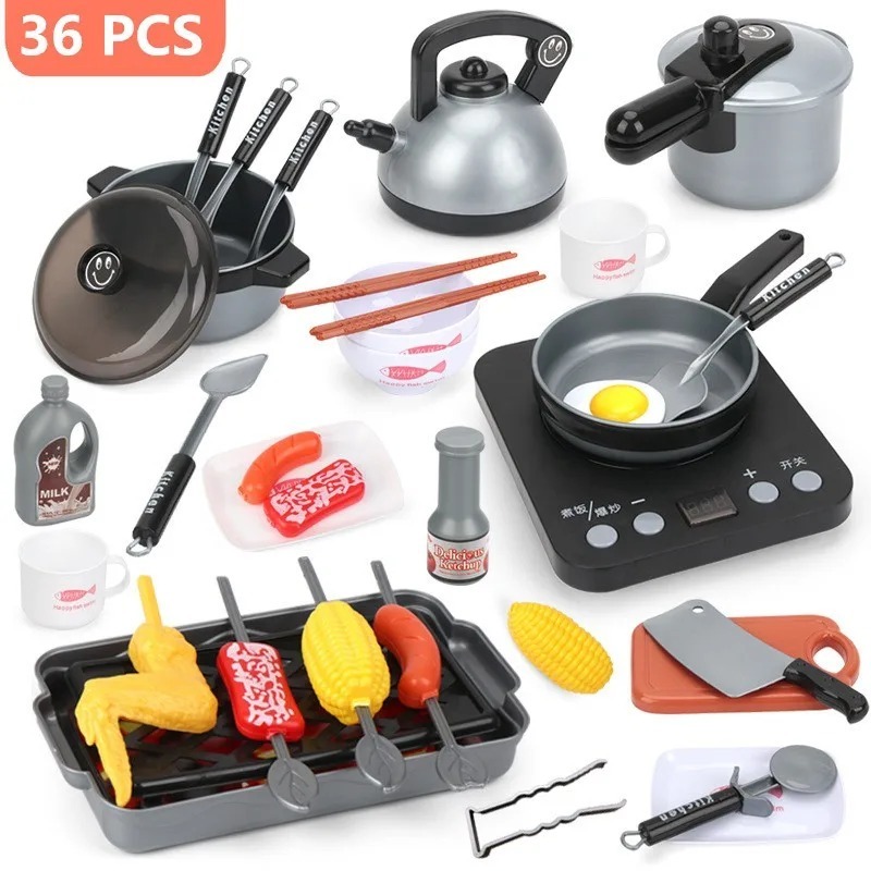 Kids Kitchen Toy Set Toddler P - Camping Cooking Kids 评论和价格