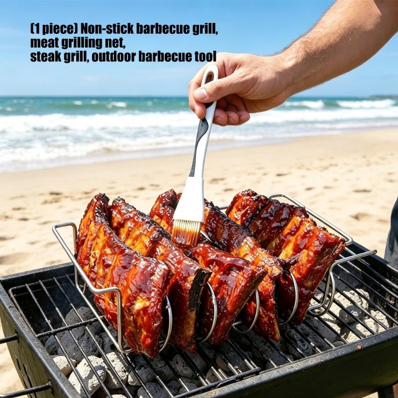 Stainless Steel Nonstick Grill - Camping Cooking Vegetables 评论和价格