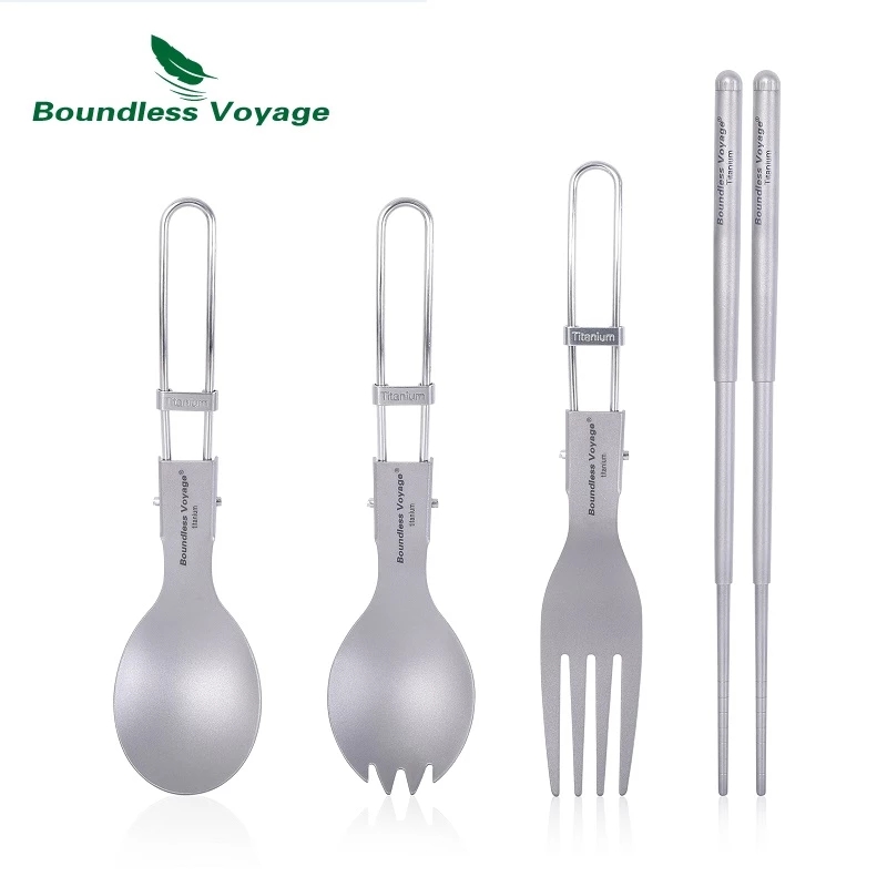 Titanium Camping Tableware Por - Camp Spork Set 评论和价格