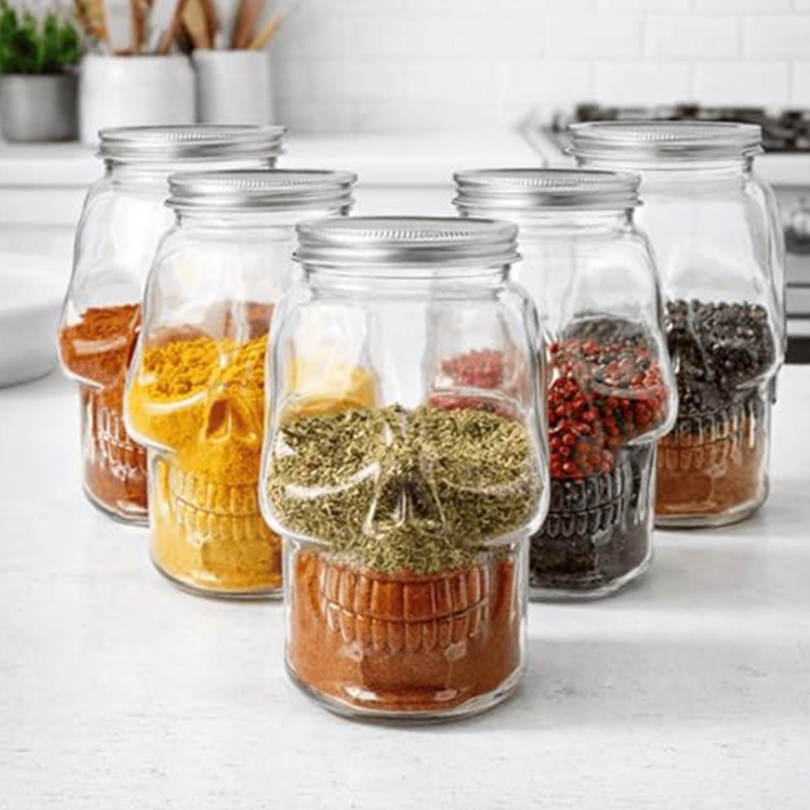 500ml/800ml Skull Jars Reusabl - Camping Cooking Kids 评论和价格