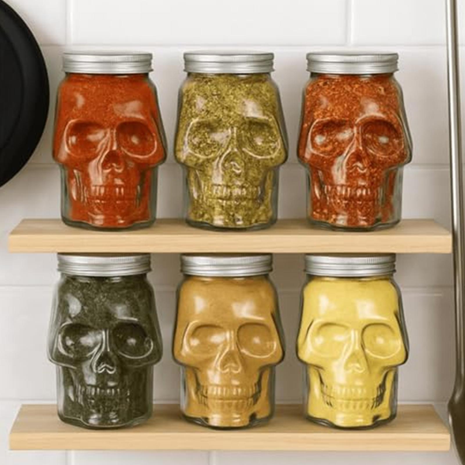 500ml/800ml Skull Jars Reusabl - Camping Cooking Kids 评论和价格