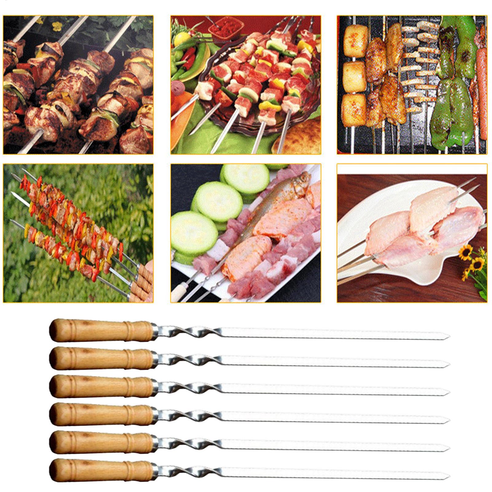 Metal Grilling Skewers Grillin - Camping Cooking Vegetables 评论和价格
