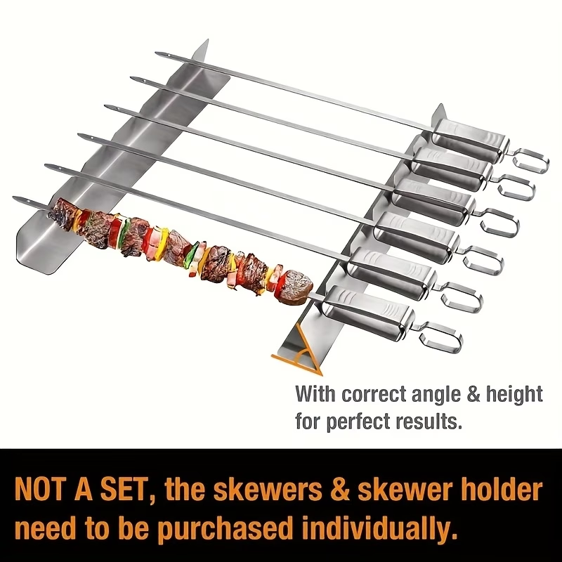 2 Pcs Stainless Steel Kebab Sk - Camping Cooking Utensil Holder 评论和价格