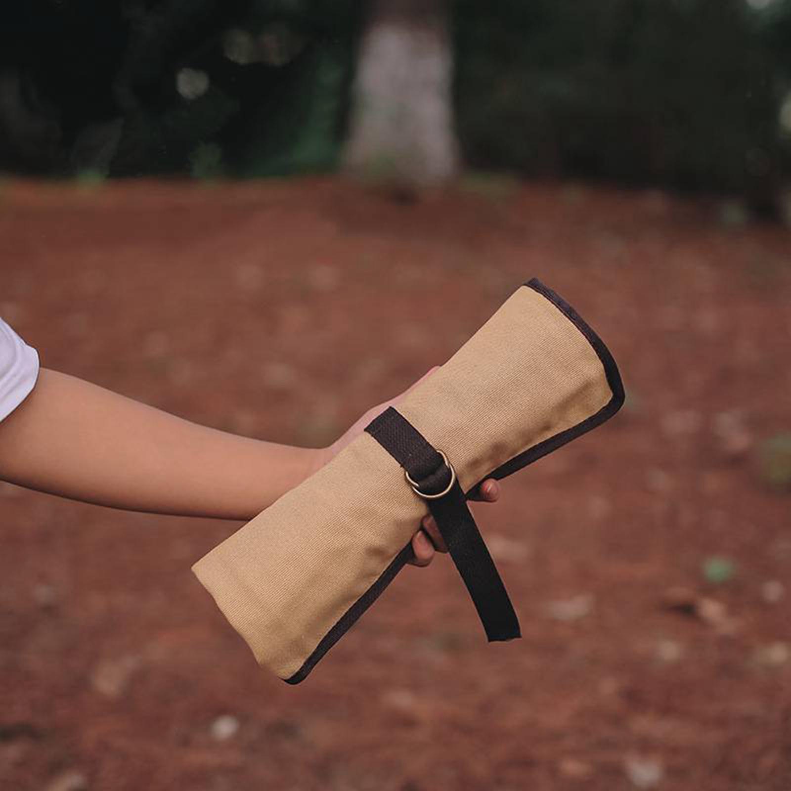 Portable Camping Utensil Roll  - Camping Cooking Utensil Holder 评论和价格