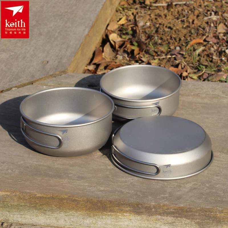 Keith 3PCS Titanium Cookware P - Camping Cooking Sets 评论和价格