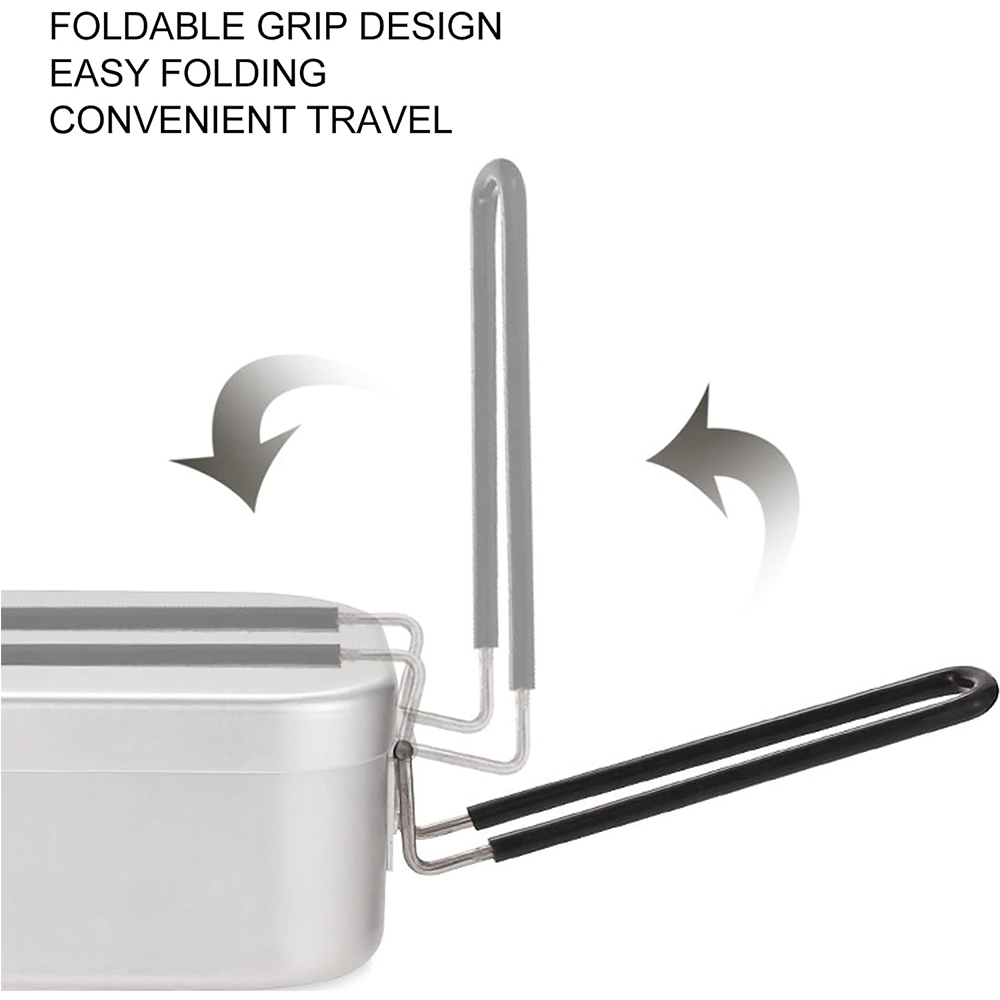 800ML Aluminum Lunch Boxes Out - Camping Cooking Pack 评论和价格