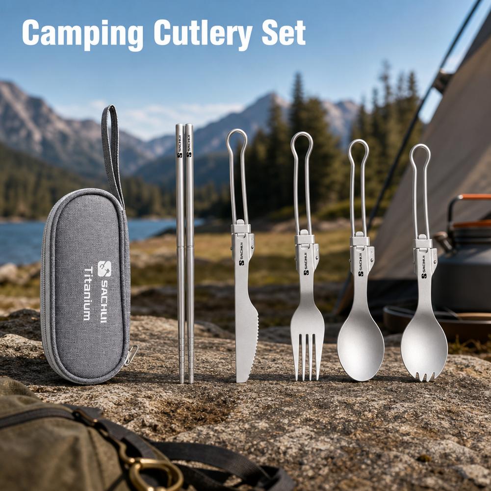 Titanium Camping Spork Cutlery - Camp Spork Set 评论和价格