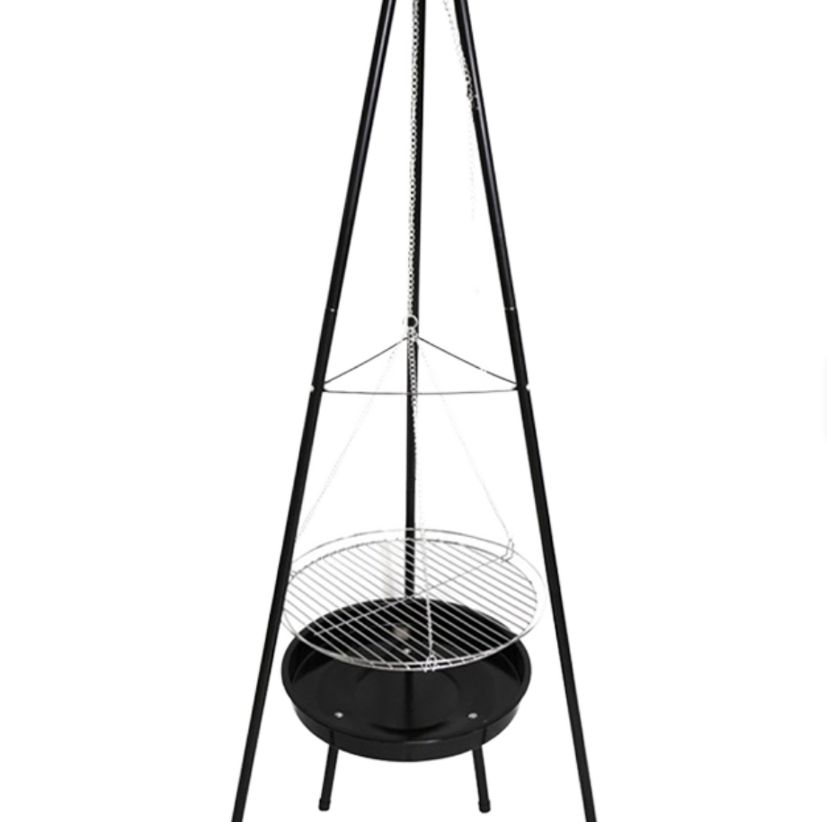 Heavy-Duty Tripod Hanging BBQ  - Camping Cooking Tripod 评论和价格