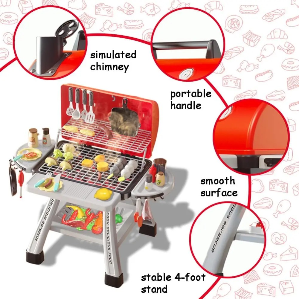 Barbecue Grill Toy Set Kids BB - Camping Cooking Kids 评论和价格