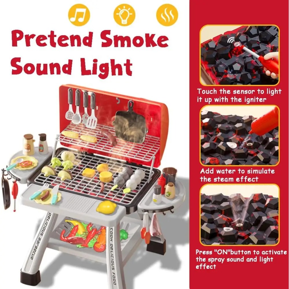 Barbecue Grill Toy Set Kids BB - Camping Cooking Kids 评论和价格