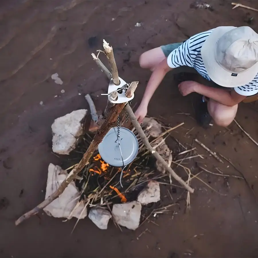 Stainless Steel Portable Campi - Camping Cooking Multi Tool 评论和价格