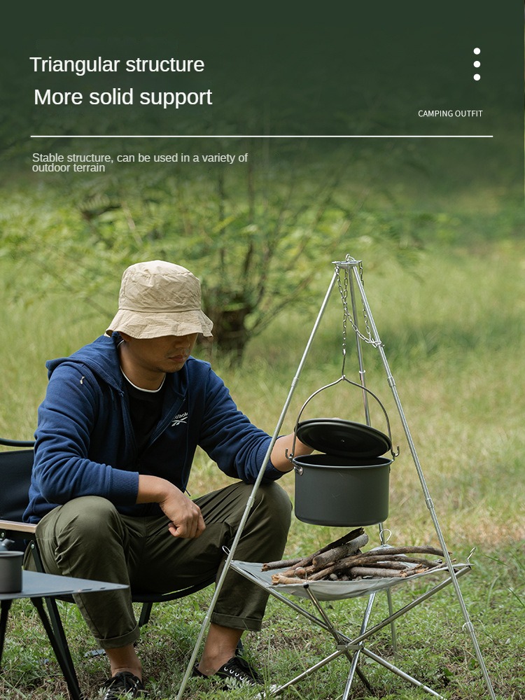 Camping Bonfire Tripod Portabl - Camping Cooking Multi Tool 评论和价格