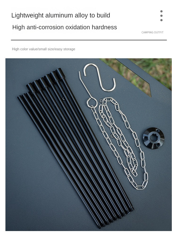 Camping Bonfire Tripod Portabl - Camping Cooking Multi Tool 评论和价格
