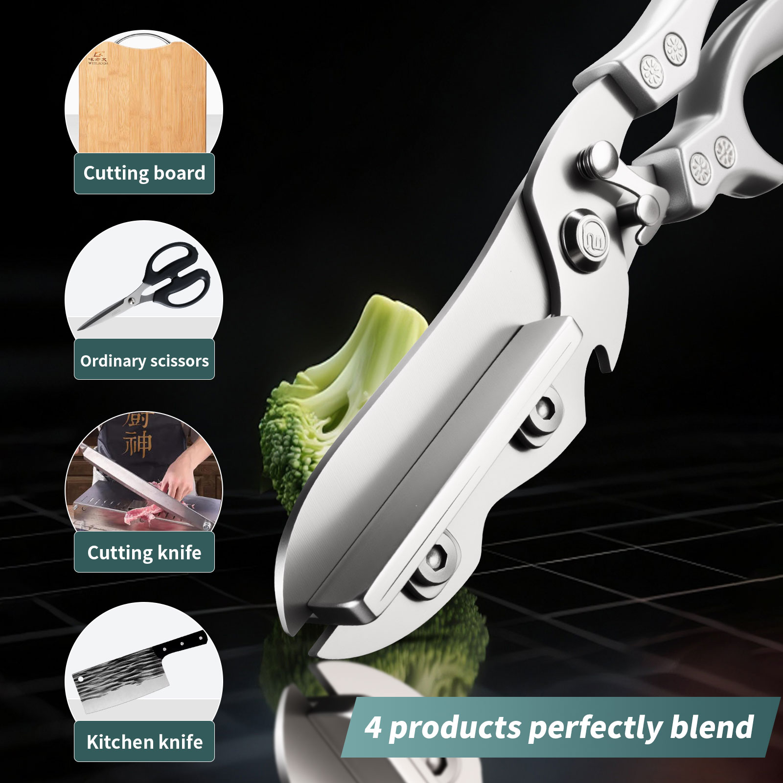 Multifunctional Kitchen Scisso - Camping Cooking All In One 评论和价格