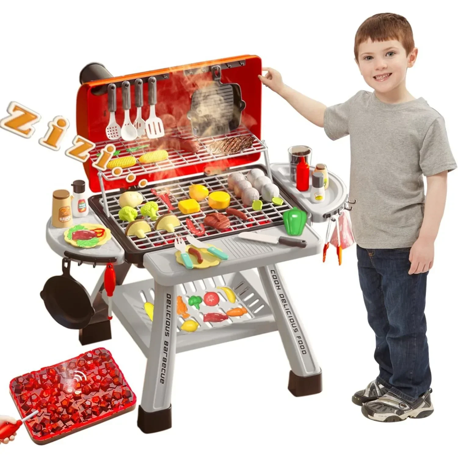 Barbecue Grill Toy Set Kids BB - Camping Cooking Kids 评论和价格
