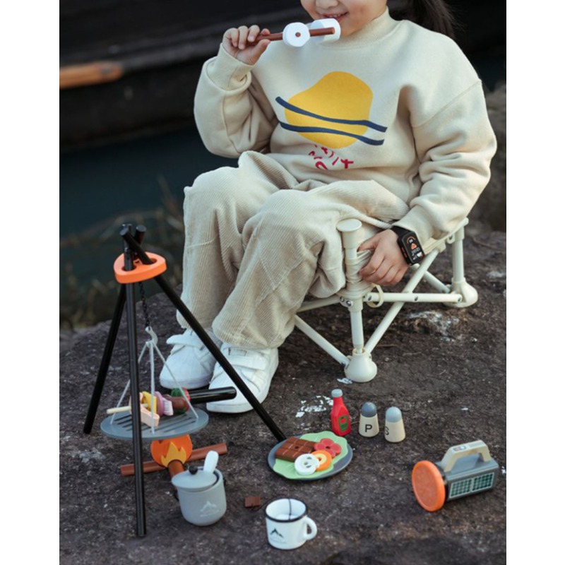 Wooden Camping Pretend Play Se - Camping Cooking Kids 评论和价格