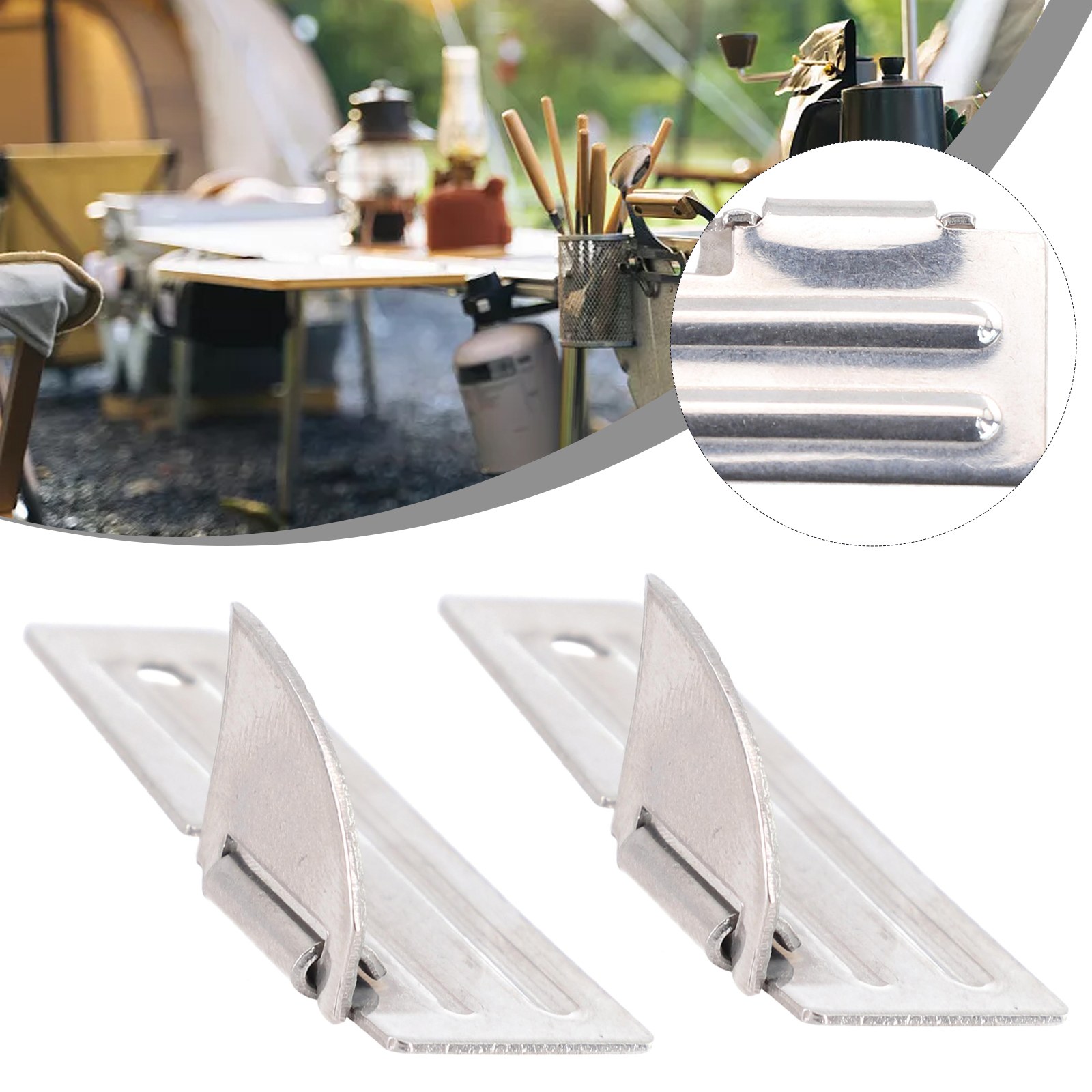 2pcs Stainless Steel Mini Fold - Camping Cooking Multi Tool 评论和价格