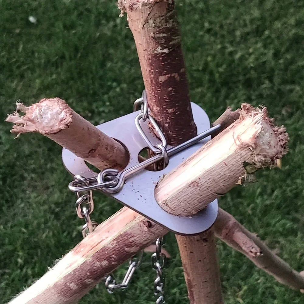 Stainless Steel Camping Tripod - Camping Cooking Multi Tool 评论和价格
