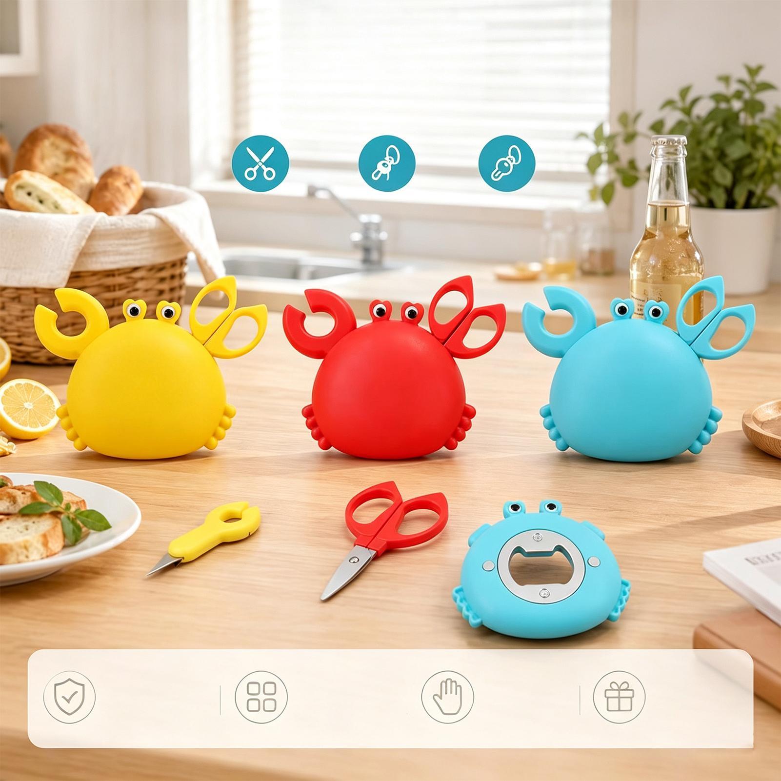 4 in 1 Crab Bottle Opener Magn - Camping Cooking Utensil Holder 评论和价格