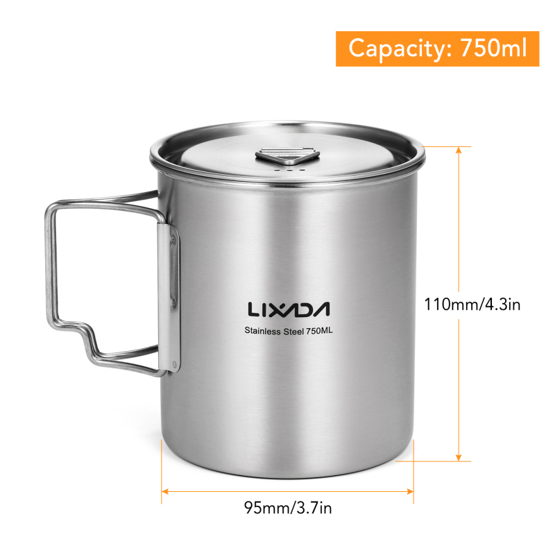 Lixada 750ml Cup Outdoor Stain - Camping Cooking Backpack 评论和价格