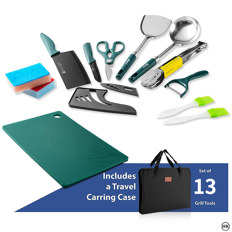 13PCS Camping cooking set, cam - Camping Cooking Accessories Set 评论和价格