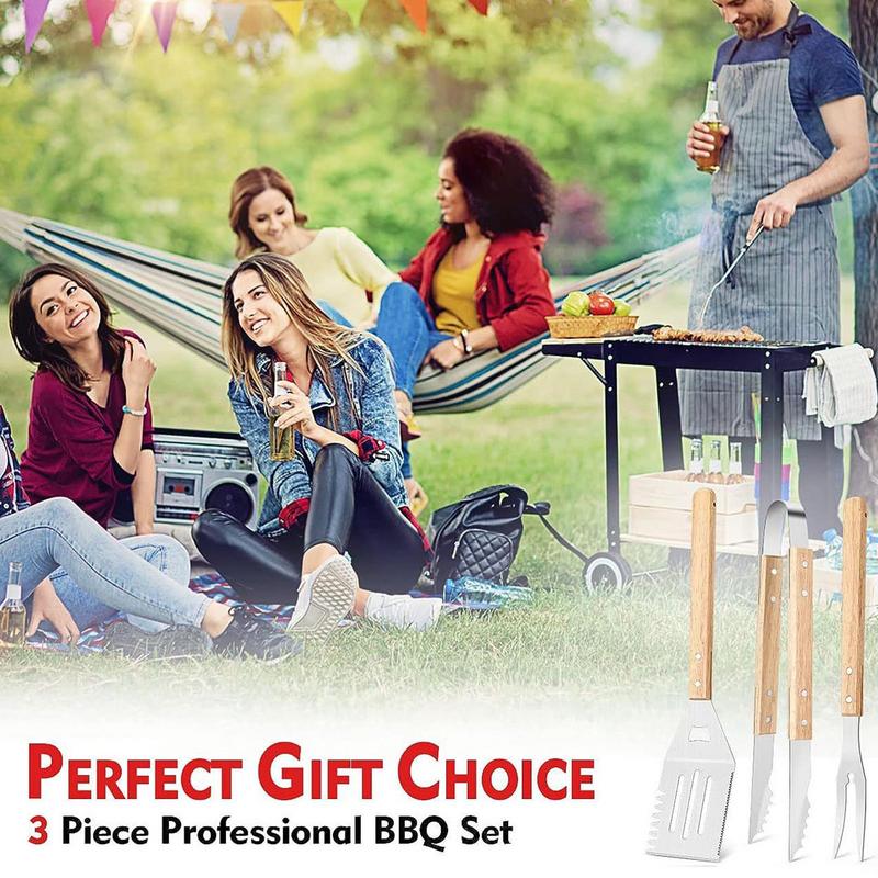 3pcs BBQ Utensils BBQ Grill To - Camping Cooking Accessories Set 评论和价格