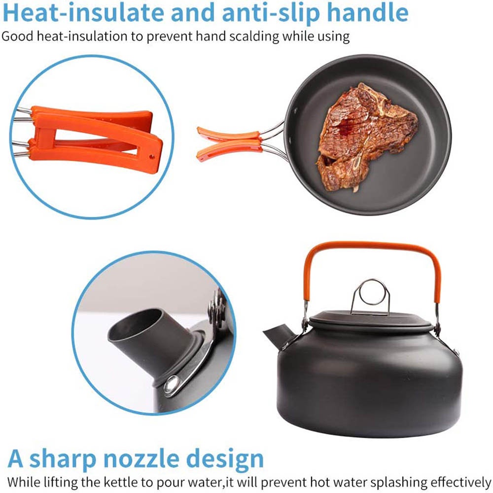 Outdoor Camping Cooking Set Ou - Camping Cooking Vegetables 评论和价格