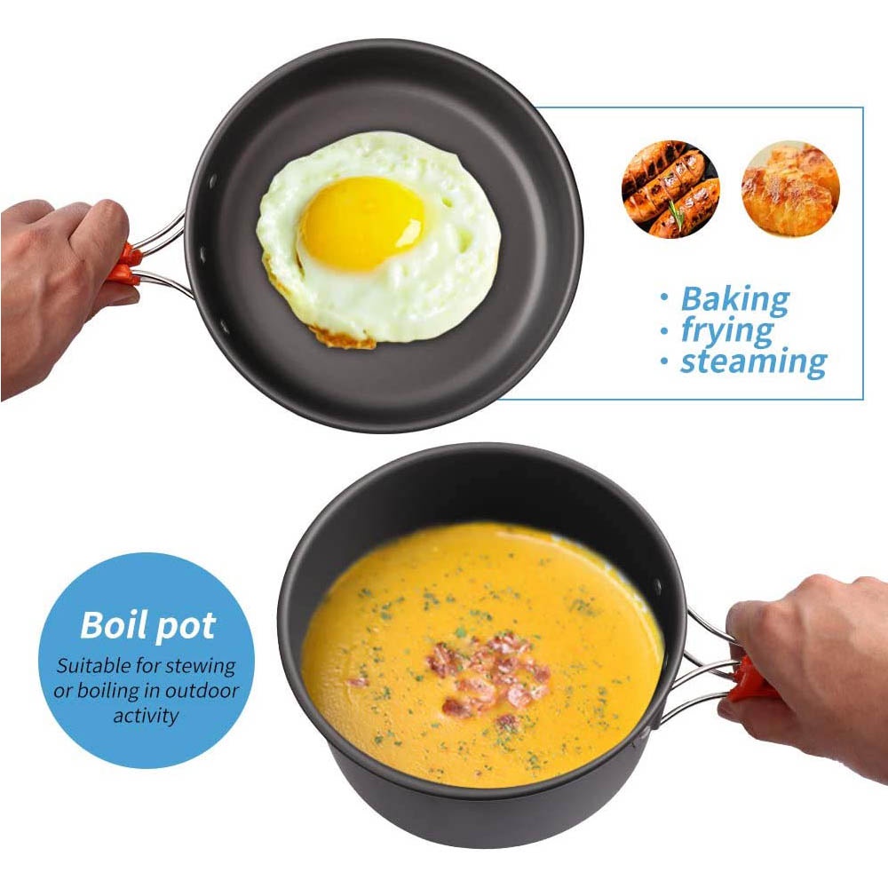 Outdoor Camping Cooking Set Ou - Camping Cooking Vegetables 评论和价格
