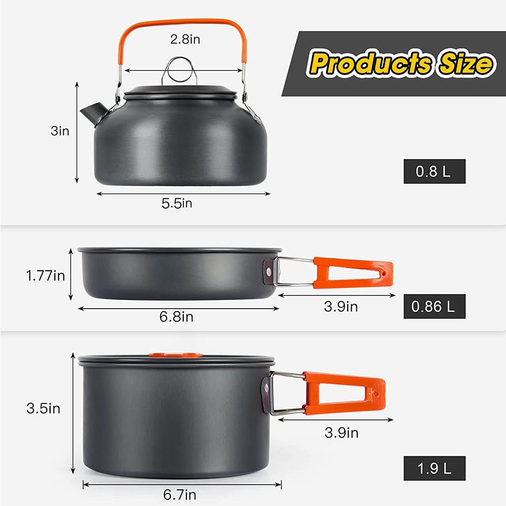 Outdoor Camping Cooking Set Ou - Camping Cooking Vegetables 评论和价格