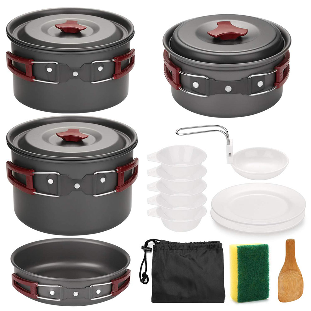 Outdoor Camping Cookware Kit N - Camping Cooking Accessories Set 评论和价格