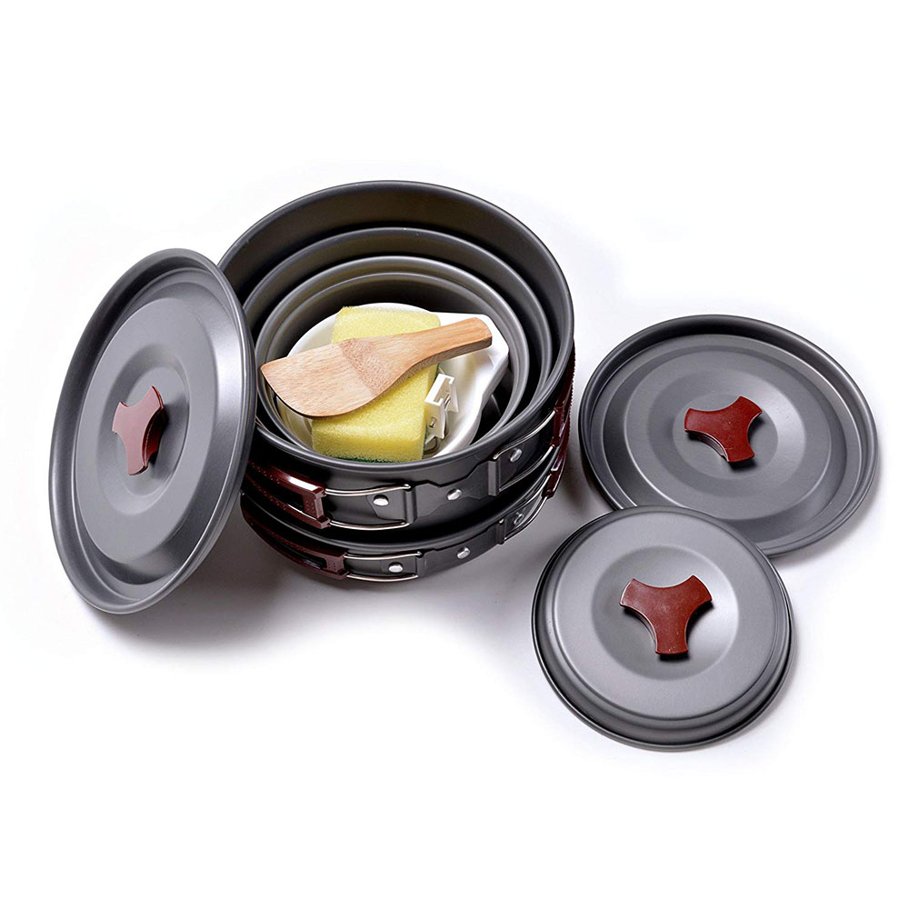 Outdoor Camping Cookware Kit N - Camping Cooking Accessories Set 评论和价格