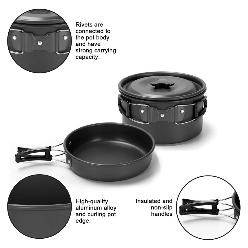 Camping Cookware Set Outdoor C - Camping Cooking All In One 评论和价格